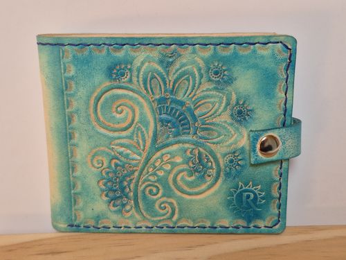 Peněženka kožená dámská s motivem "Květu"