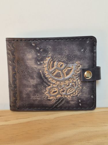 Peněžěnka kožená pánská "Ozubená kola"