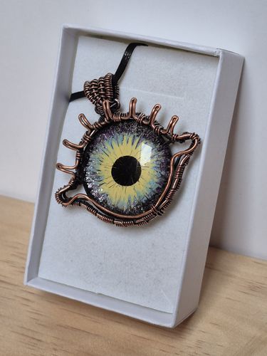 Náhrdelník drátovaný s Dračím okem